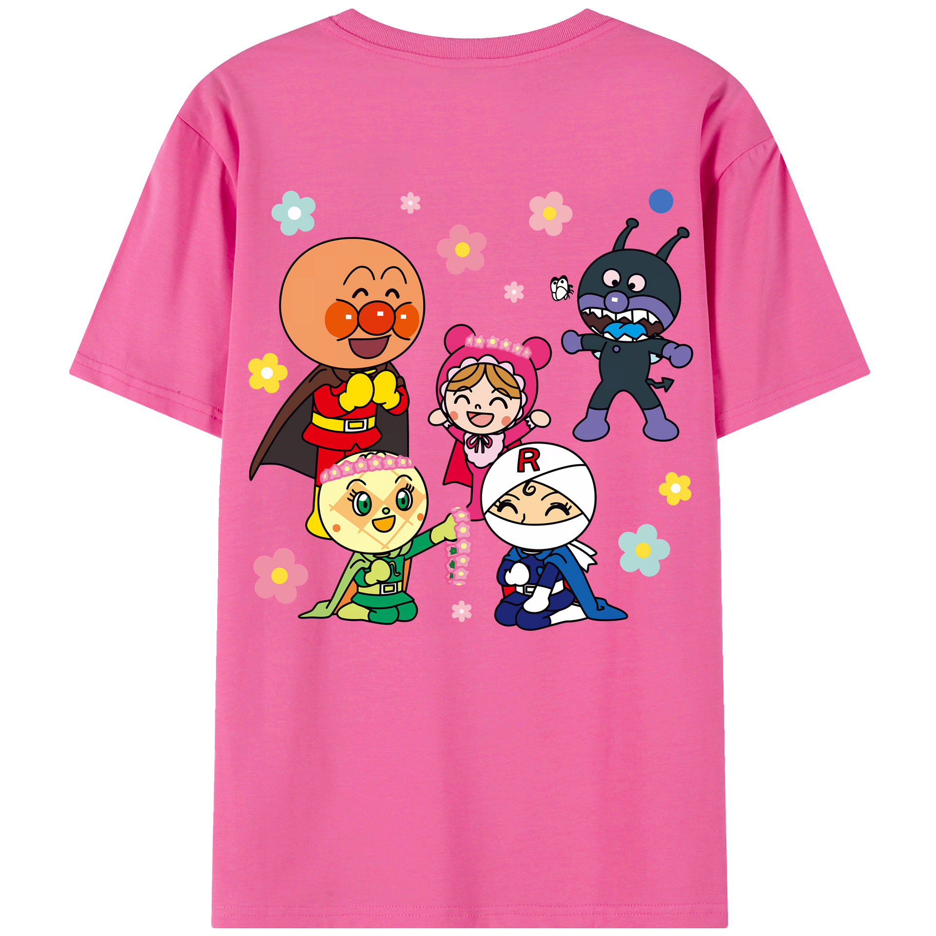 （画像用） アンパンマン Anpanman レディース半袖Tシャツ(バックプリント)